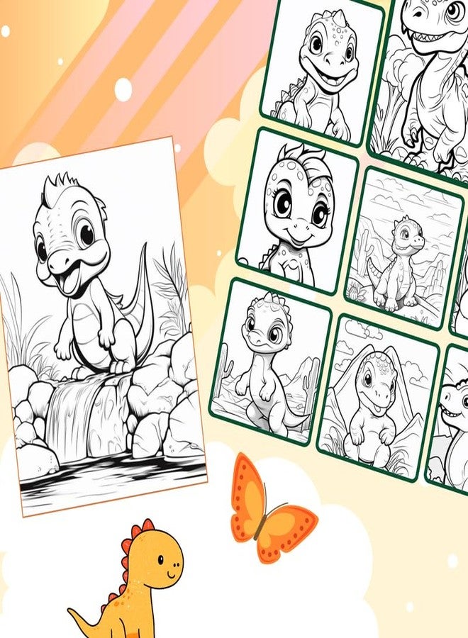 Sakuya Animals Coloring Book for Kids | Animal Coloring Page for Toddlers | Fun Activity for Boys and Girls |Baby Shower Activities-Dinosaur - Image 4